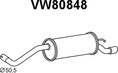 Veneporte VW80848 - Глушитель выхлопных газов, конечный avtokuzovplus.com.ua