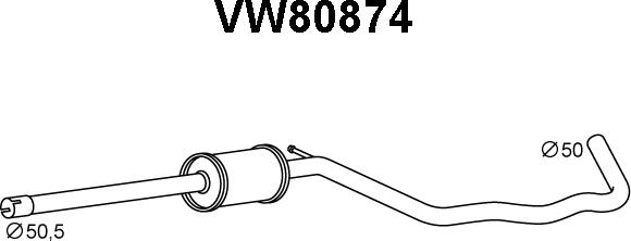 Veneporte VW80874 - Предглушітель вихлопних газів autocars.com.ua