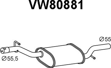 Veneporte VW80881 - Предглушітель вихлопних газів autocars.com.ua