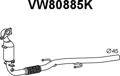 Veneporte VW80885K - Катализатор autodnr.net