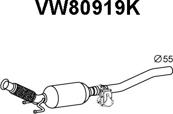 Veneporte VW80919K - Катализатор avtokuzovplus.com.ua