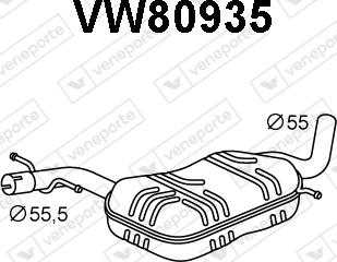 Veneporte VW80935 - Предглушітель вихлопних газів autocars.com.ua