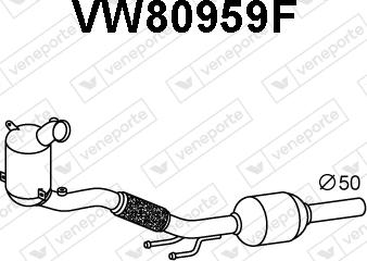 Veneporte VW80959F - сажі / частковий фільтр, система вихлопу ОГ autocars.com.ua