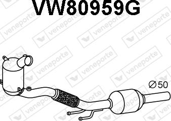 Veneporte VW80959G - сажі / частковий фільтр, система вихлопу ОГ autocars.com.ua