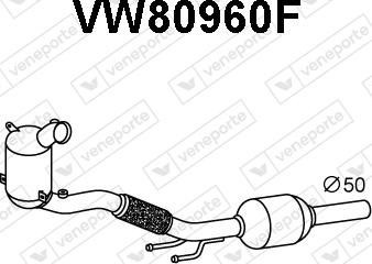 Veneporte VW80960F - сажі / частковий фільтр, система вихлопу ОГ autocars.com.ua