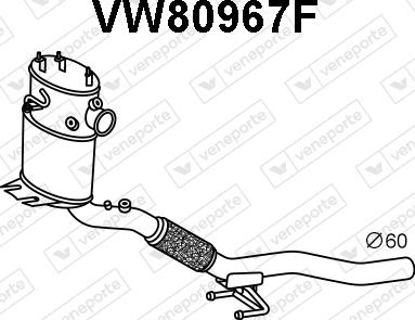 Veneporte VW80967F - Сажевый / частичный фильтр, система выхлопа ОГ avtokuzovplus.com.ua