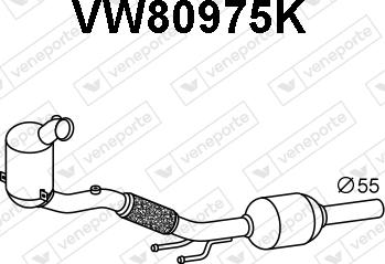 Veneporte VW80975K - Катализатор avtokuzovplus.com.ua