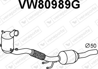 Veneporte VW80989G - Сажевый / частичный фильтр, система выхлопа ОГ avtokuzovplus.com.ua