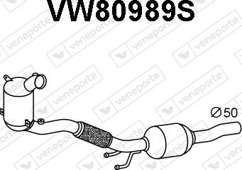 Veneporte VW80989S - Сажевый / частичный фильтр, система выхлопа ОГ avtokuzovplus.com.ua