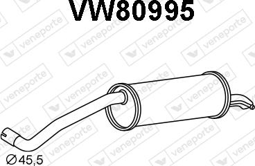 Veneporte VW80995 - Глушитель выхлопных газов, конечный avtokuzovplus.com.ua