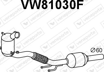 Veneporte VW81030F - сажі / частковий фільтр, система вихлопу ОГ autocars.com.ua