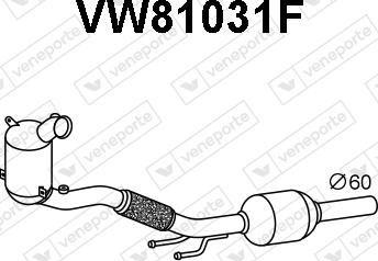 Veneporte VW81031F - сажі / частковий фільтр, система вихлопу ОГ autocars.com.ua