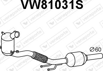 Veneporte VW81031S - сажі / частковий фільтр, система вихлопу ОГ autocars.com.ua