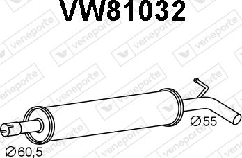 Veneporte VW81032 - Предглушітель вихлопних газів autocars.com.ua