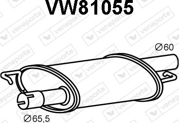 Veneporte VW81055 - Предглушітель вихлопних газів autocars.com.ua