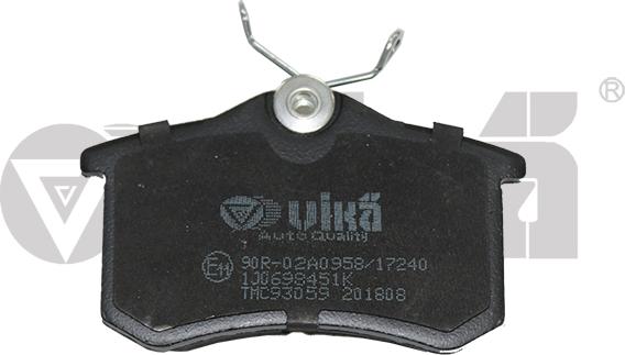 Vika 66980001501 - Тормозные колодки, дисковые, комплект autodnr.net