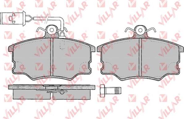 Villar 626.0033 - Гальмівні колодки, дискові гальма autocars.com.ua