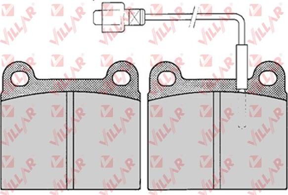 Villar 626.0155 - Гальмівні колодки, дискові гальма autocars.com.ua