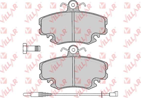 Villar 626.0349 - Гальмівні колодки, дискові гальма autocars.com.ua