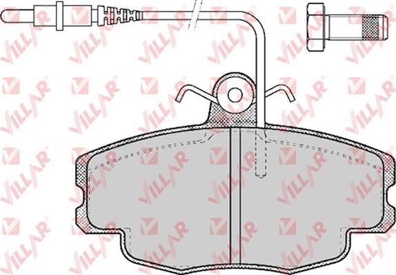 Villar 626.0422 - Гальмівні колодки, дискові гальма autocars.com.ua