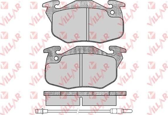 Villar 626.0435 - Гальмівні колодки, дискові гальма autocars.com.ua