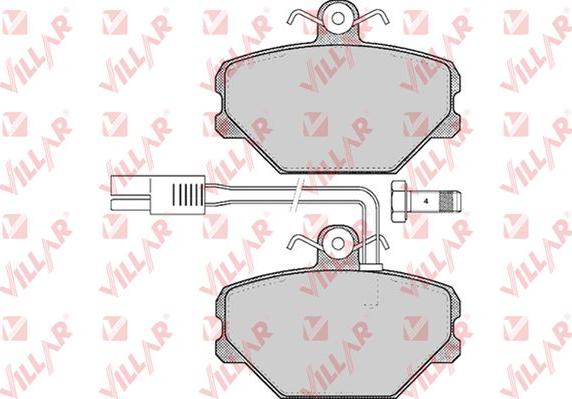 Villar 626.0468 - Гальмівні колодки, дискові гальма autocars.com.ua