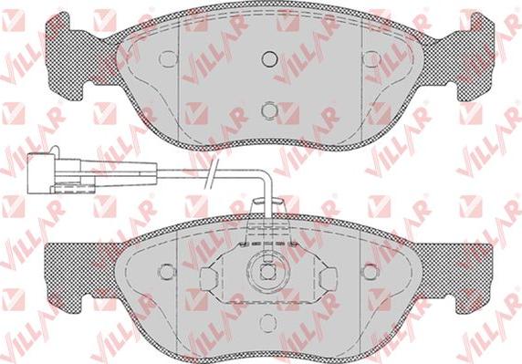 Villar 626.0496 - Гальмівні колодки, дискові гальма autocars.com.ua