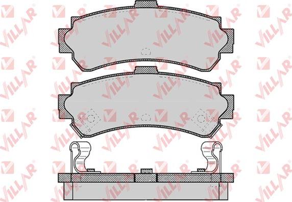 Villar 626.0624 - Тормозные колодки, дисковые, комплект autodnr.net