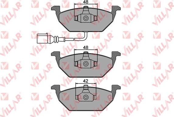 Villar 626.0692 - Гальмівні колодки, дискові гальма autocars.com.ua