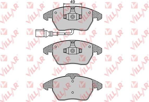 Villar 626.0866 - Тормозные колодки, дисковые, комплект autodnr.net