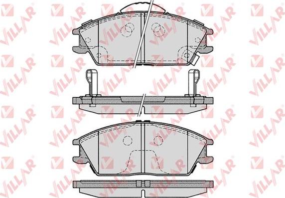 Villar 626.1222 - Гальмівні колодки, дискові гальма autocars.com.ua