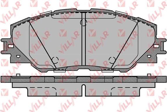 Villar 626.1282 - Гальмівні колодки, дискові гальма autocars.com.ua