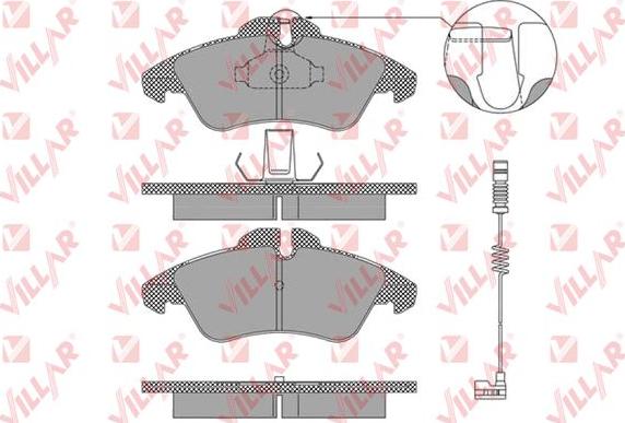 Villar 626.1304 - Гальмівні колодки, дискові гальма autocars.com.ua