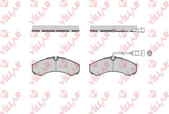 Villar 626.1515 - Тормозные колодки, дисковые, комплект autodnr.net