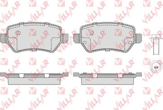 Villar 626.1650 - Тормозные колодки, дисковые, комплект autodnr.net