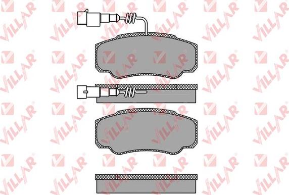 Villar 626.1662 - Тормозные колодки, дисковые, комплект autodnr.net