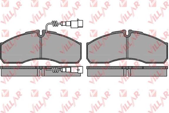 Villar 626.1664 - Тормозные колодки, дисковые, комплект autodnr.net