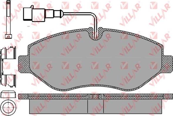 Villar 626.1669 - Тормозные колодки, дисковые, комплект autodnr.net