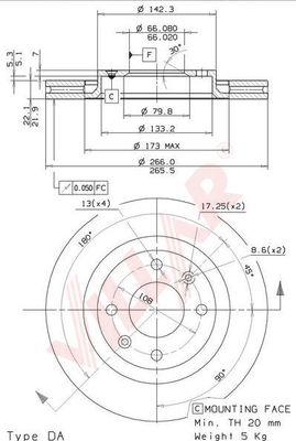 Villar 628.0261 - Тормозной диск autodnr.net