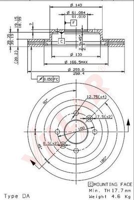 Villar 628.0545 - Тормозной диск autodnr.net