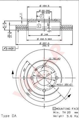 Villar 628.0735 - Тормозной диск autodnr.net