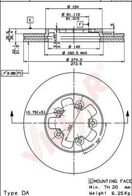 Villar 628.1008 - Тормозной диск autodnr.net