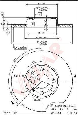 Villar 628.1021 - Тормозной диск autodnr.net