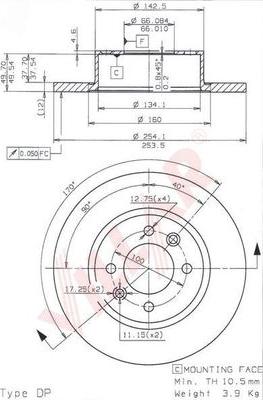 Villar 628.1087 - Тормозной диск autodnr.net