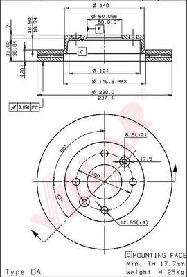 Villar 628.1140 - Тормозной диск autodnr.net