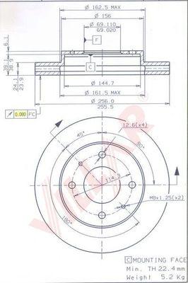 Villar 628.1223 - Тормозной диск autodnr.net