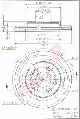 Villar 628.1245 - Тормозной диск autodnr.net