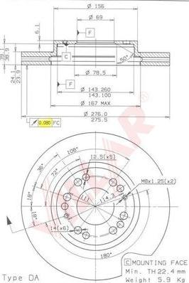 Villar 628.1246 - Тормозной диск autodnr.net