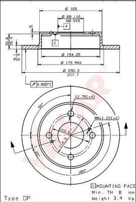 Villar 628.1298 - Тормозной диск autodnr.net