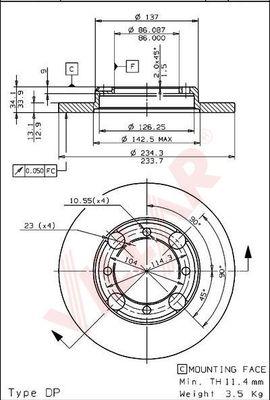 Villar 628.1404 - Тормозной диск autodnr.net